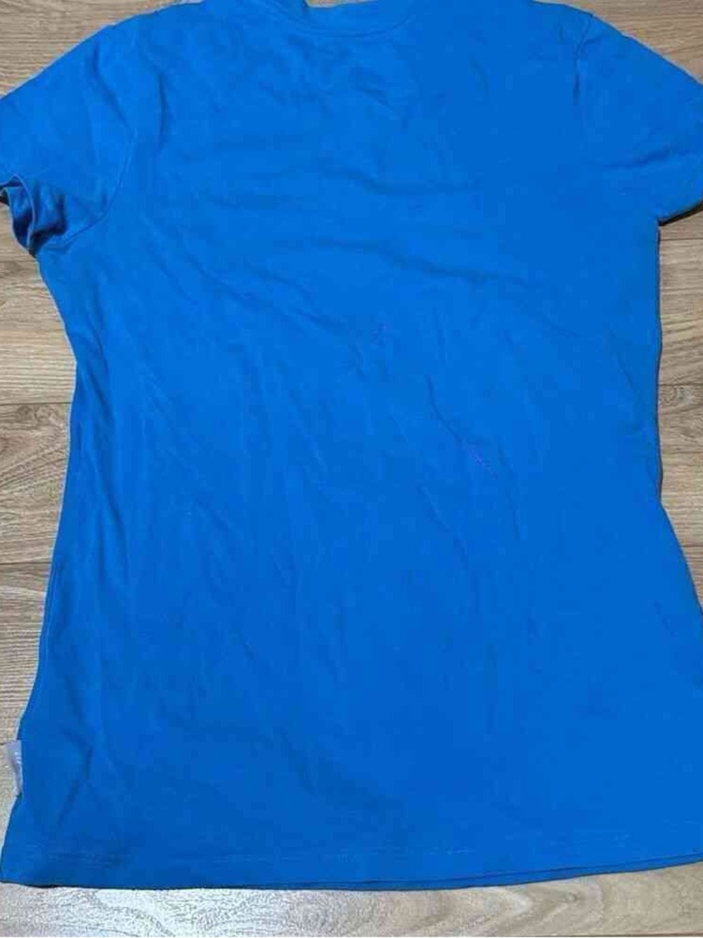 Nike Dri-FIT Cotton Tee in Blue with Silver Trim - Picture 2 of 4